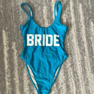 Bride one piece swim suit